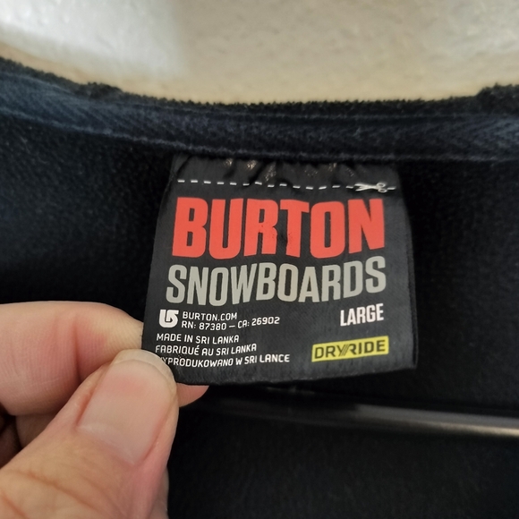 Mens Burton Columbo Dry Ride Snowboard Jacket Black Logo Polyester Size L - Picture 4 of 9